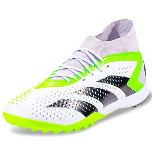 Adidas Predator Accuracy.1 Turf Soccer Shoes (White/Core Black/Lucid Lemon)