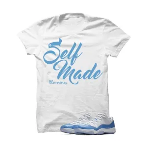 Jordan 11 Low Unc White T Shirt (self made)