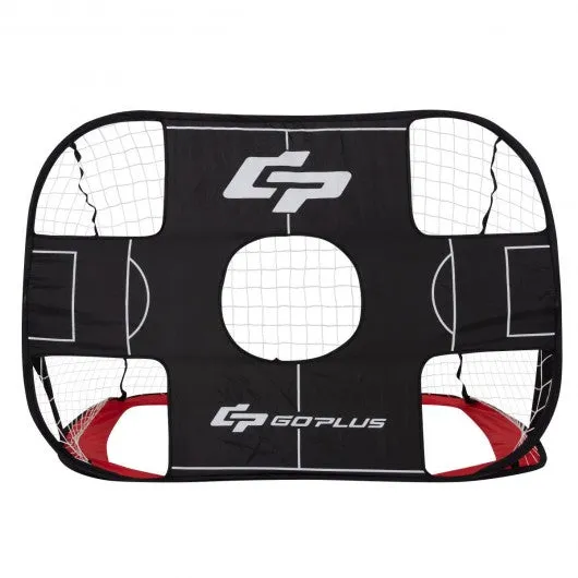 2-in-1 Portable Pop up Kids Soccer Goal Net with Carry Bag