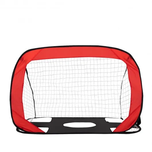 2-in-1 Portable Pop up Kids Soccer Goal Net with Carry Bag