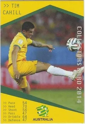 2014 Tap'n'Play TIM CAHILL, FFA Collector Card, Australia