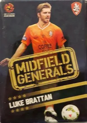 2015-16 Tap'n'play FFA A-League Soccer Midfield Generals, Luke Brattan, # MG-04