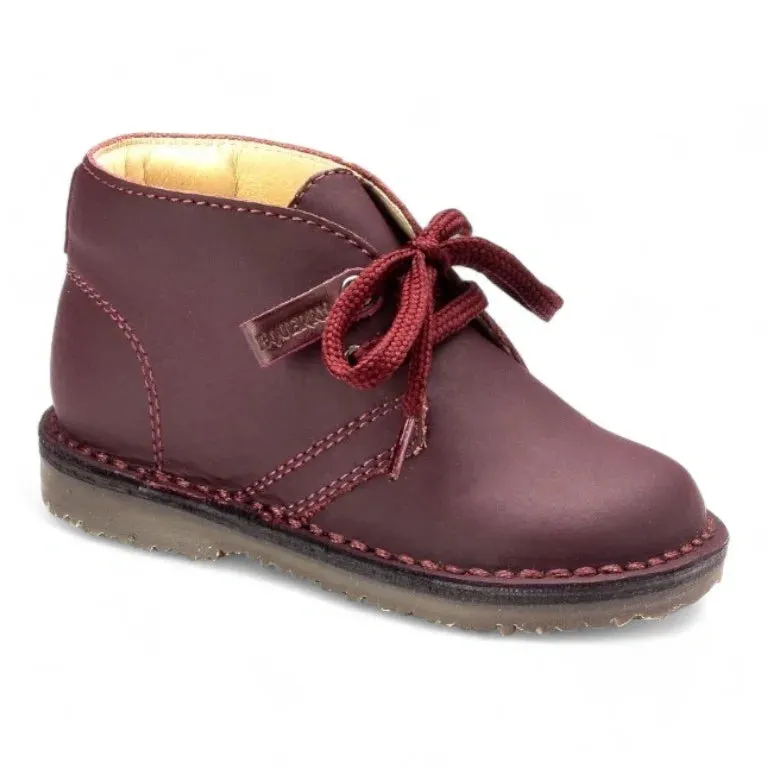 522 - Bordo Sahara Leather Lace for Toddler/Boy/Girl by London Kids