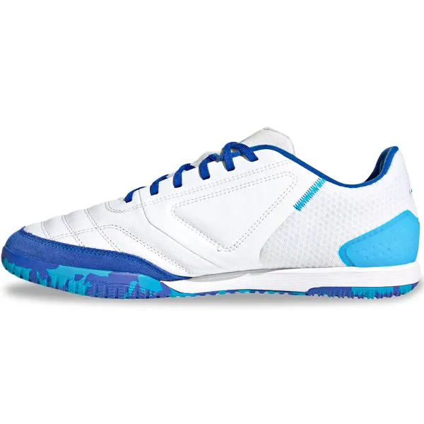 adidas Top Sala Competition Indoor Soccer Shoes (White/Bold Aqua/Team Royal Blue)