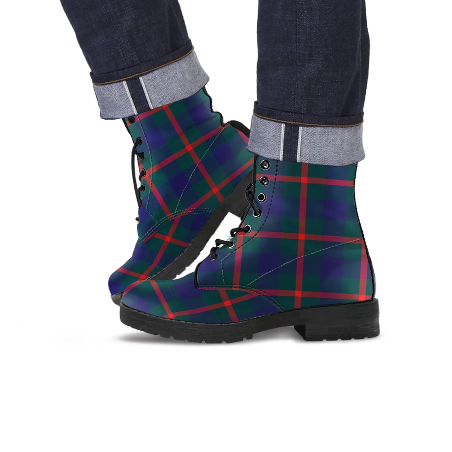 Agnew Tartan Leather Boots