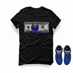 Air Jordan 5 Blue Suede black T (By Any means)