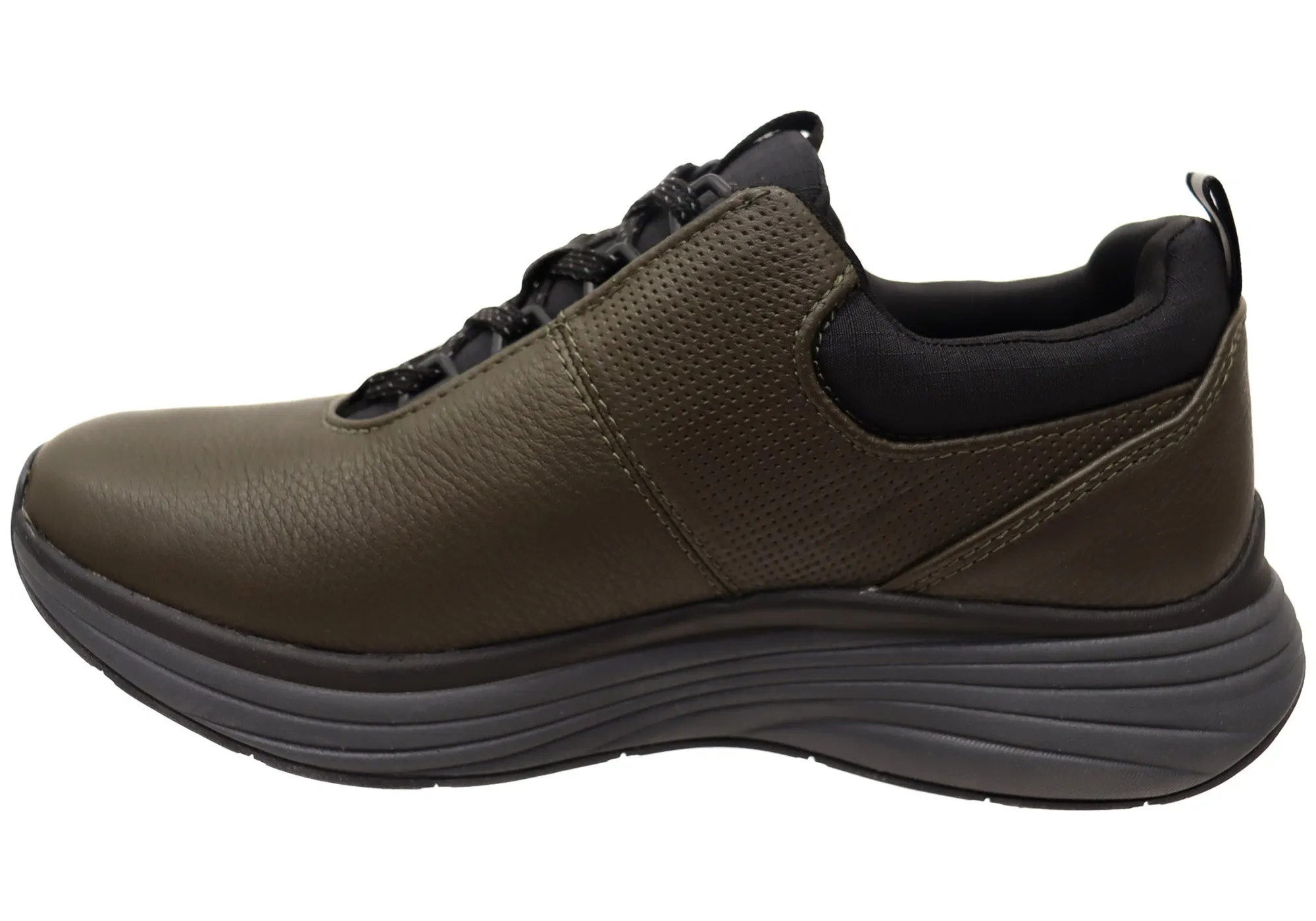 Align Tahoe Mens Comfortable Leather Wide Fit Arch Support Sneakers