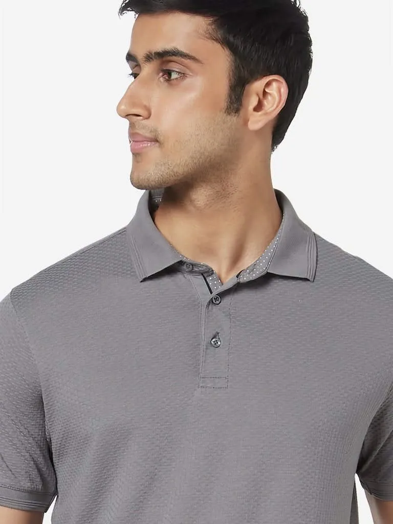 Ascot Light Grey Relaxed-Fit Polo T-Shirt