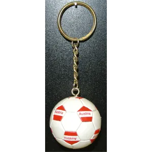 Austria Soccer Ball Metal Key Chain