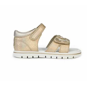 BABY GIRL SANDALS WITH VELCRO STRAP - BEIGE