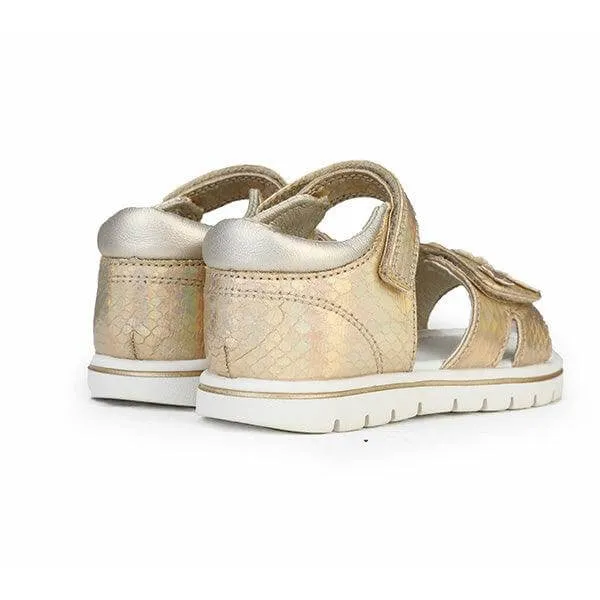 BABY GIRL SANDALS WITH VELCRO STRAP - BEIGE