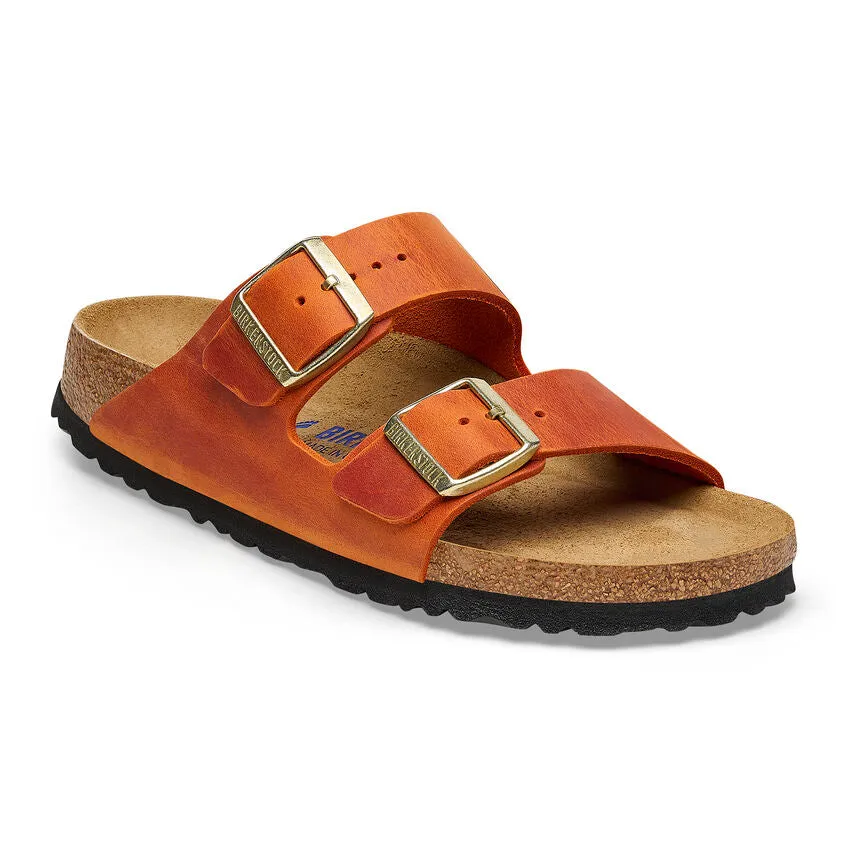 Birkenstock arizona oiled full grain leather n1026592 burnt orange