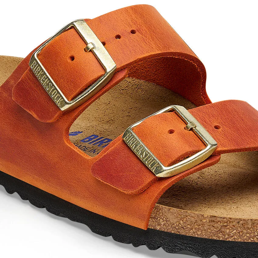 Birkenstock arizona oiled full grain leather n1026592 burnt orange