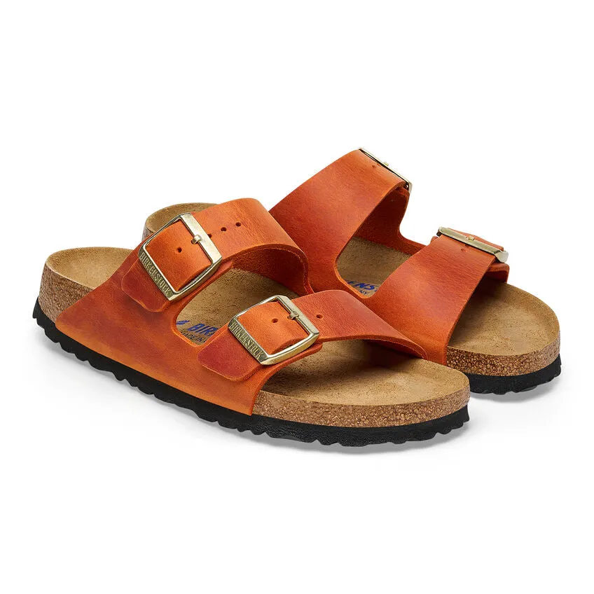 Birkenstock arizona oiled full grain leather n1026592 burnt orange