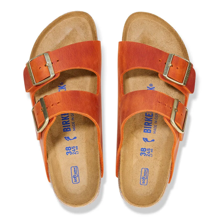 Birkenstock arizona oiled full grain leather n1026592 burnt orange