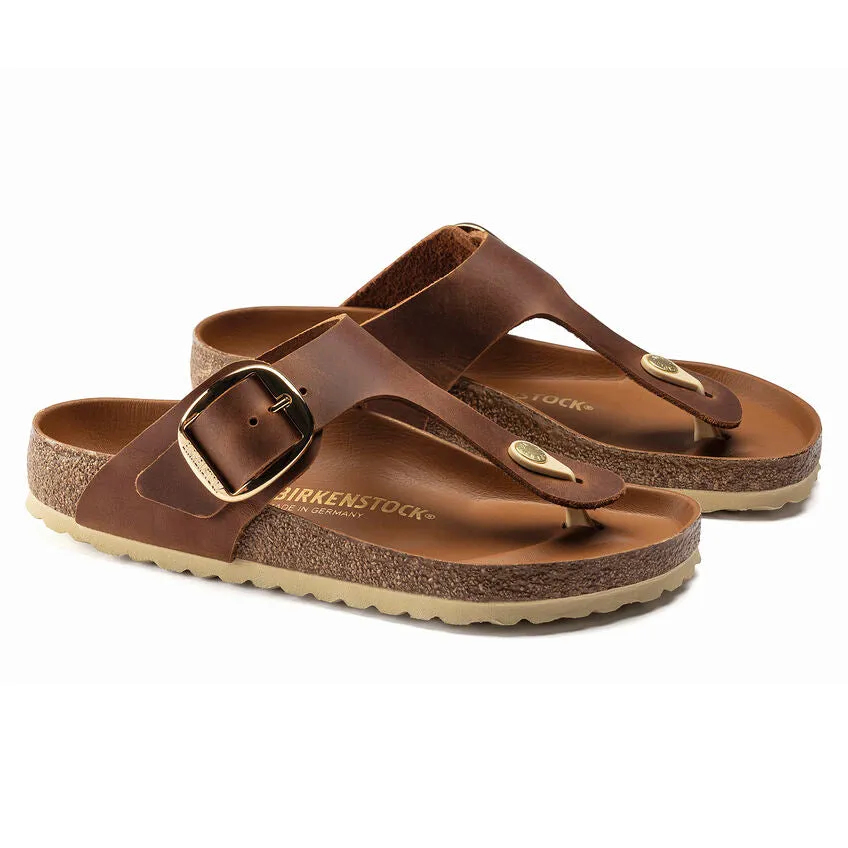 Birkenstock gizeh big buckle leather 1018745 cognac