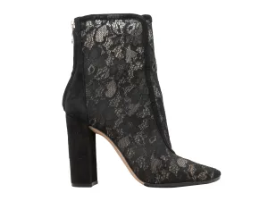 Black Gianvito Rossi Lace Ankle Boots Size 38