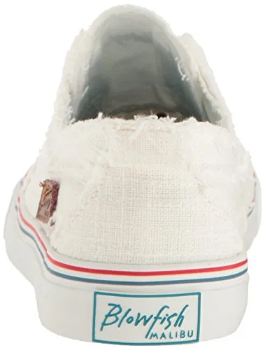 Blowfish Malibu Womens Play Fashion Sneaker White Cozumel Linen 6 US Pair of Shoes