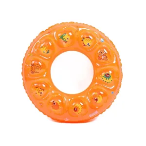 Cartoon Pattern Double Airbag Thickened Inflatable Swimming Ring Crystal Swimming Ring, Size:70 cm(Orange)