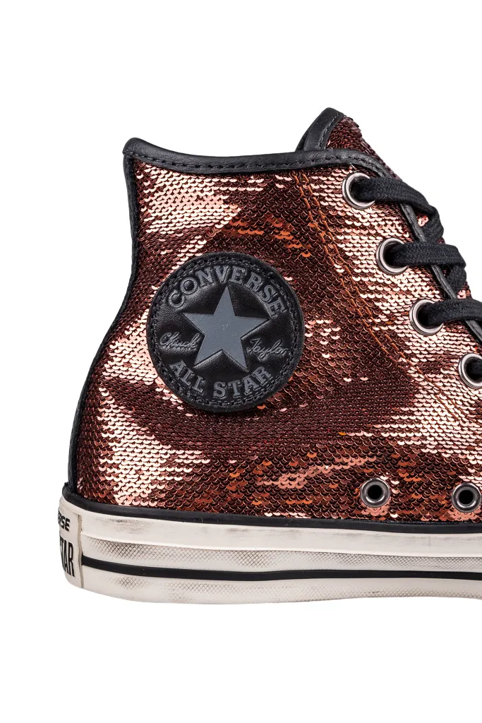 Converse scarpa sneakers da donna con payette Distressed 559039C bronzo