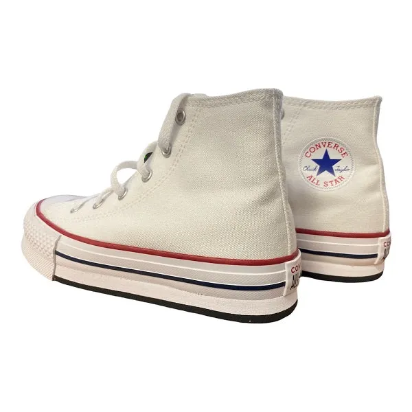 Converse scarpa sneakers da ragazzi  Chuck Taylor All Star Lift Platform 372860C bianco-nero