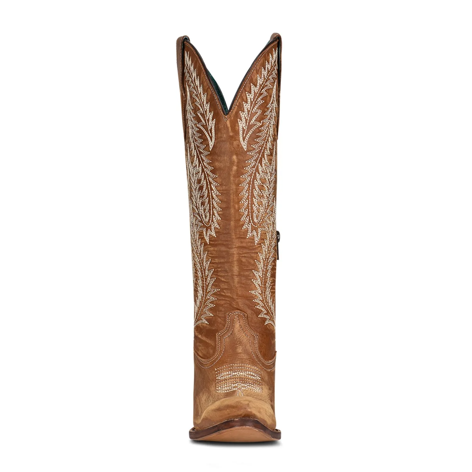 Corral Urban Womens Golden Embroidery Cowboy Boots Leather Tan