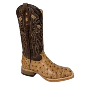 COWTOWN WOMEN'S CAMEL OSTRICH PRINT BOOTS - Q477