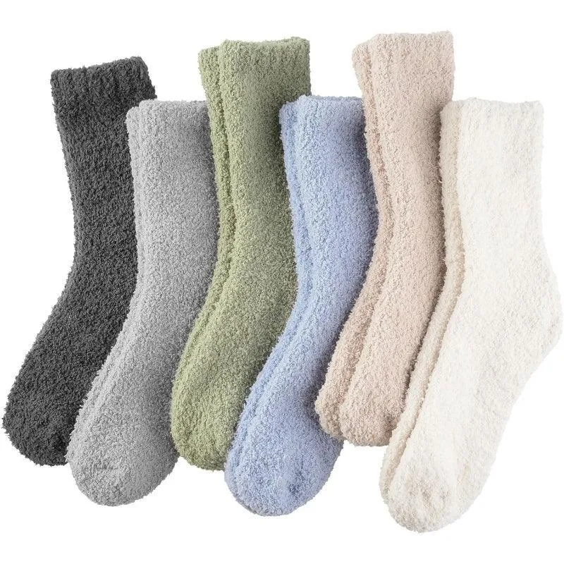 Cozy Plush Socks 6 Pair Pack - Soft and Warm