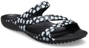 Crocs Women Black/White Stylish Lightweight Casual Sandal | Flotter Sandal | Walking Sandal | Fashion Sandal | Formal Sandal | Comfortable (VN_207577-066-W6) | Size-4