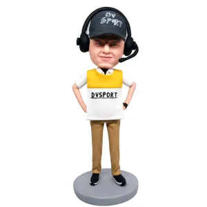 Custom Male Sportscaster Bobblehead