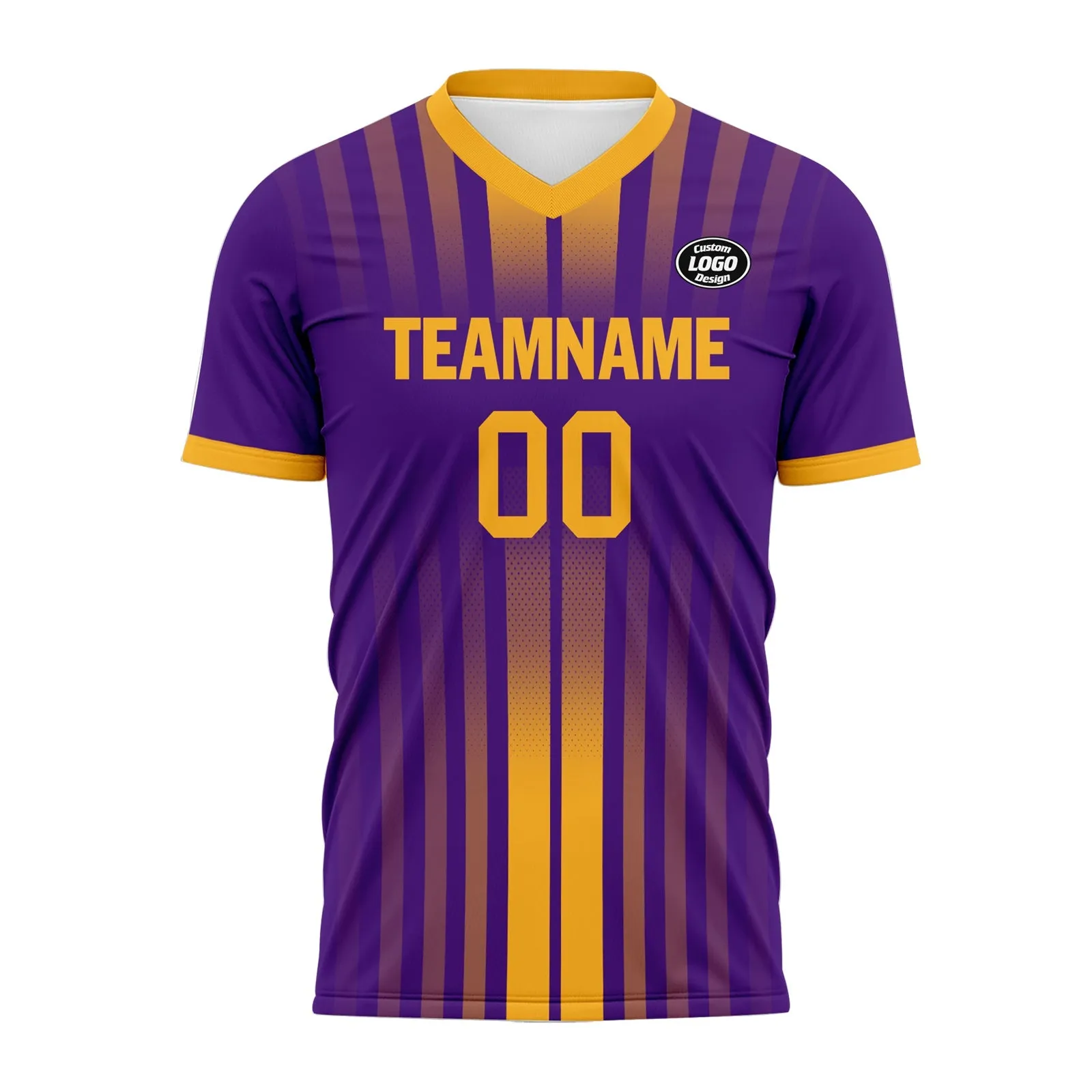 Custom Purple Yellow Soccer Sets Jersey Personalized SCJ101-D020131-4