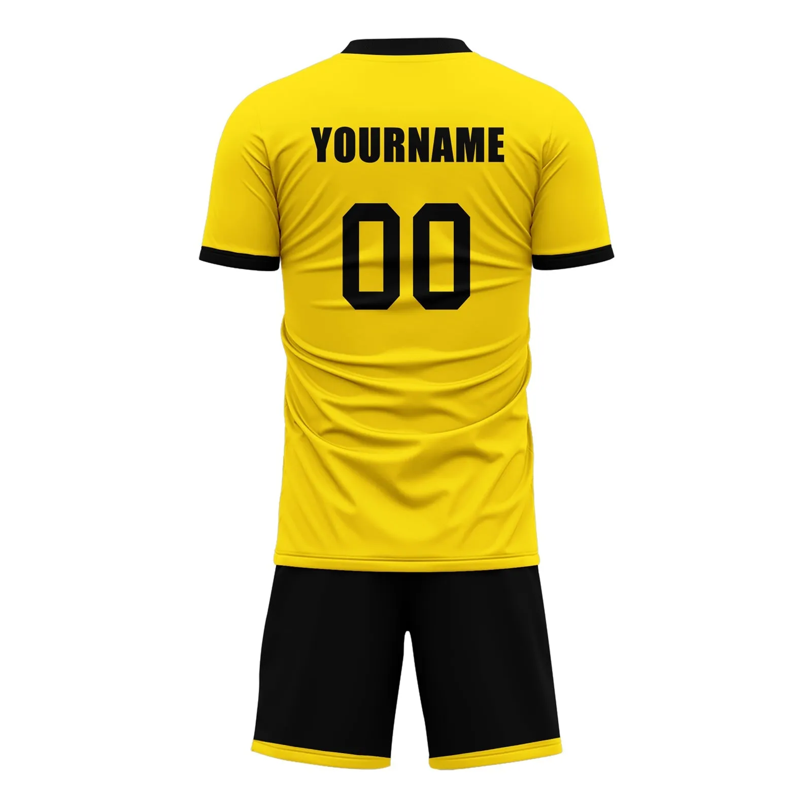 Custom Yellow Black Soccer Sets Jersey Personalized SCJ101-D020131-7