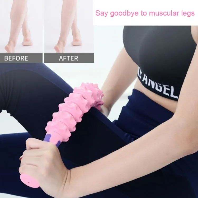 Dual-Purpose Spring Arm Force Massage Stick Muscle Relaxation Roller(Light Pink)