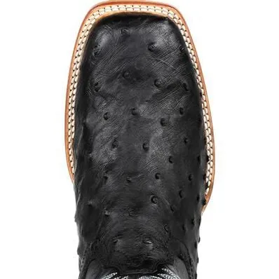 DURANGO MEN'S FULL-QUILL EXOTIC BLACK OSTRICH BOOTS - DDB0273