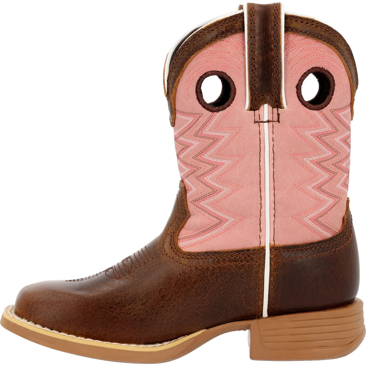 Durango Youth Unisex Lil Rebel Pro Western Chestnut/Gum Leather Cowboy Boots