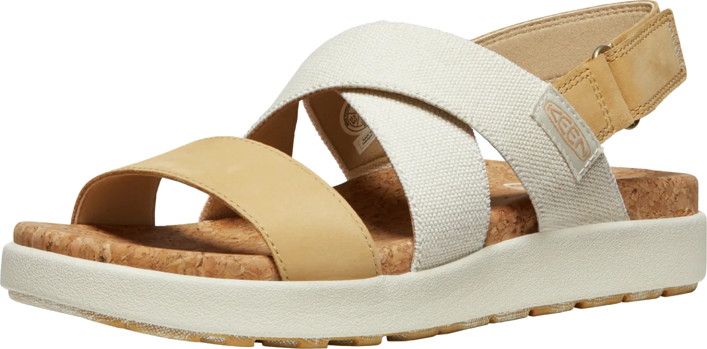 Elle Criss Cross Walking Sandal in Birch and Curry