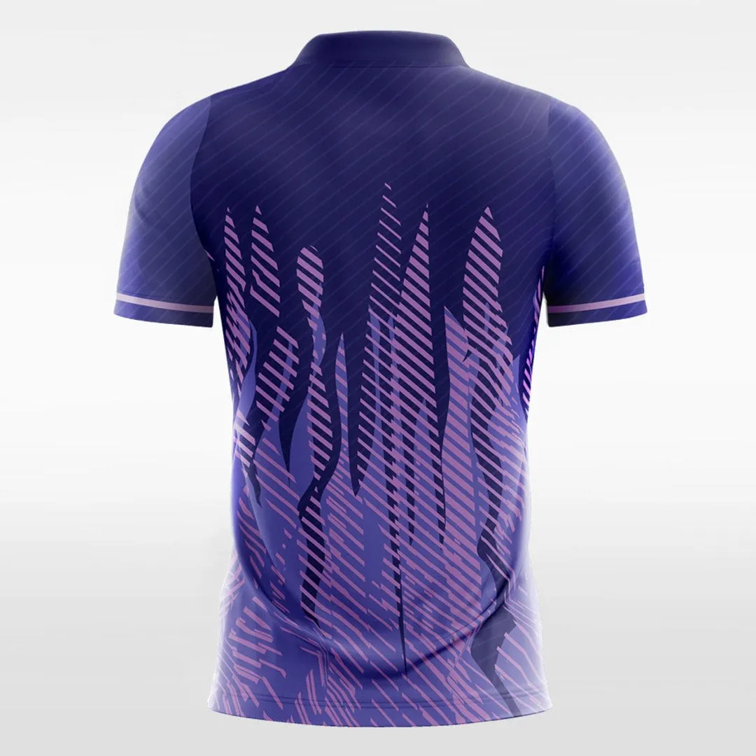 Fashion Moire Fire - Custom Kids Soccer Jerseys Design Purple