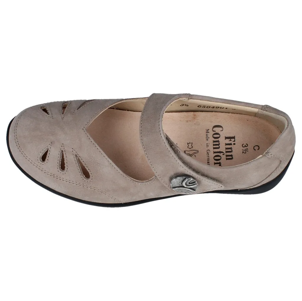 Finn Comfort Brac-S Nubuck Leather Women's Mary Jane Shoes