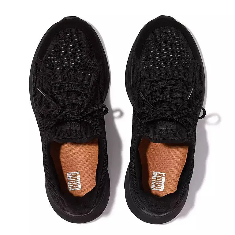 FitFlop Womens Vitamin FFX Knit Sports Sneakers All Black