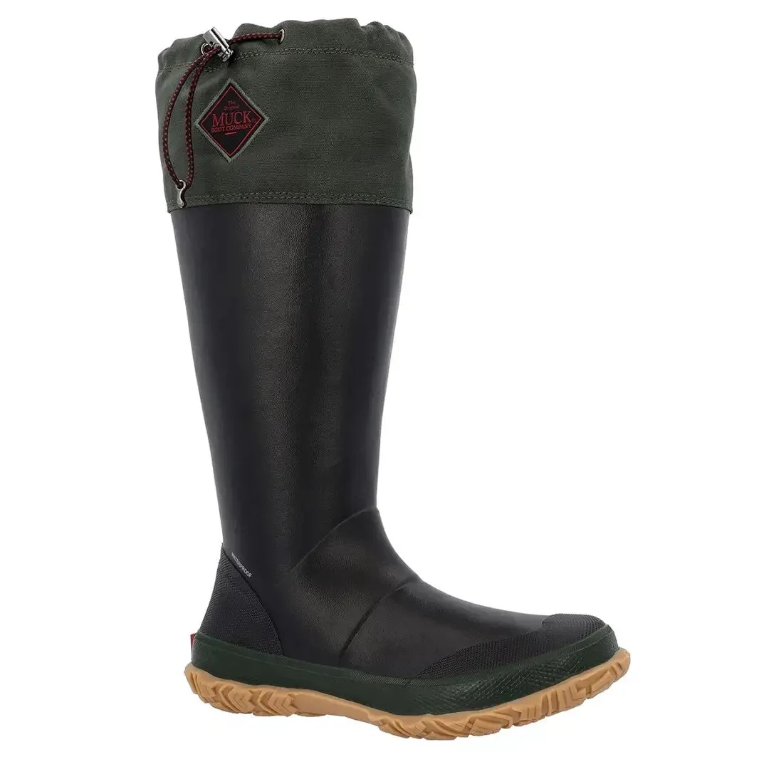 Forager Tall Wellingtons - Black/Moss Green by Muckboot