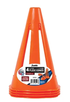 Franklin Sports 3130S1 Field Marker Cone, PVC, Fluorescent Orange :PK 4: QUANTITY: 1