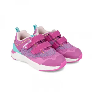 Fuschia double velcro sneakers