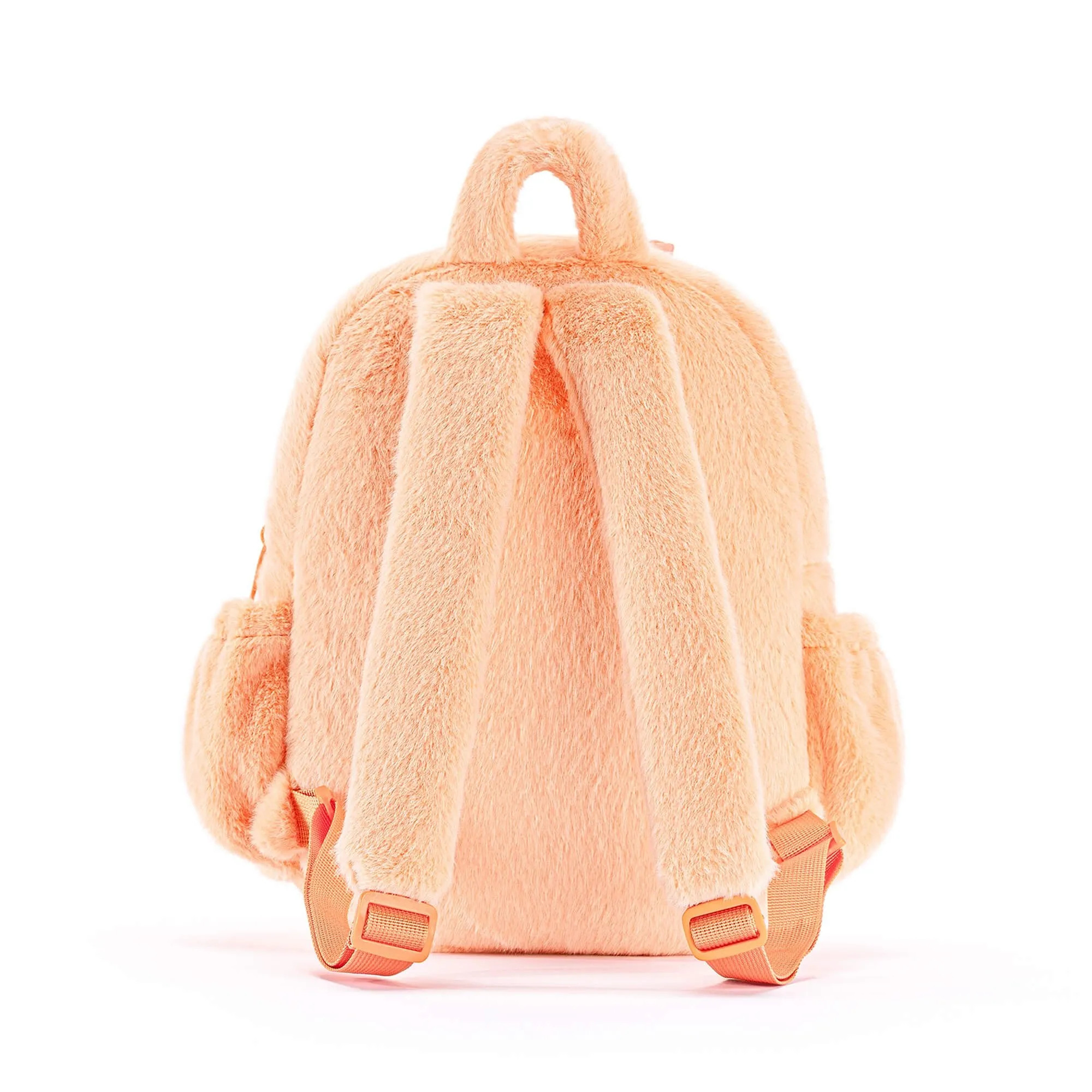 Gloveleya 11-inch Toddler Girl Backpack Snow Ferret Kindergarten Backpacks with 12-inch Orange Bunny Doll