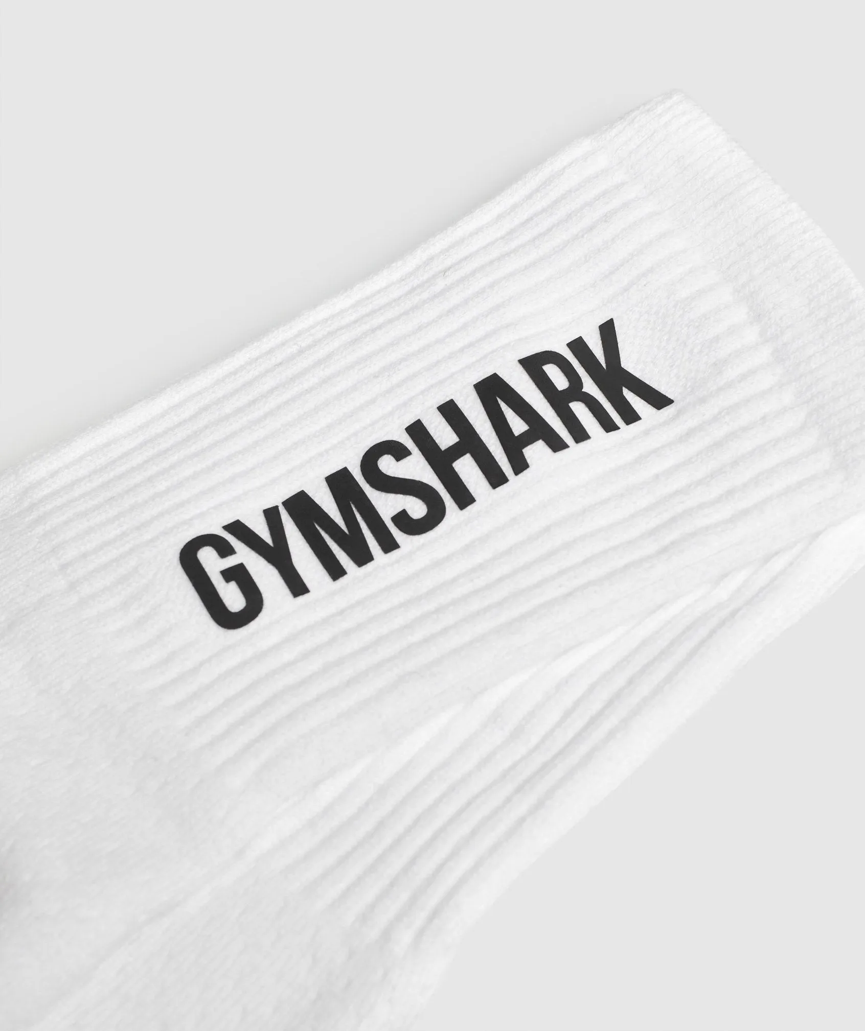 Gymshark Premium Logo Crew Socks - White