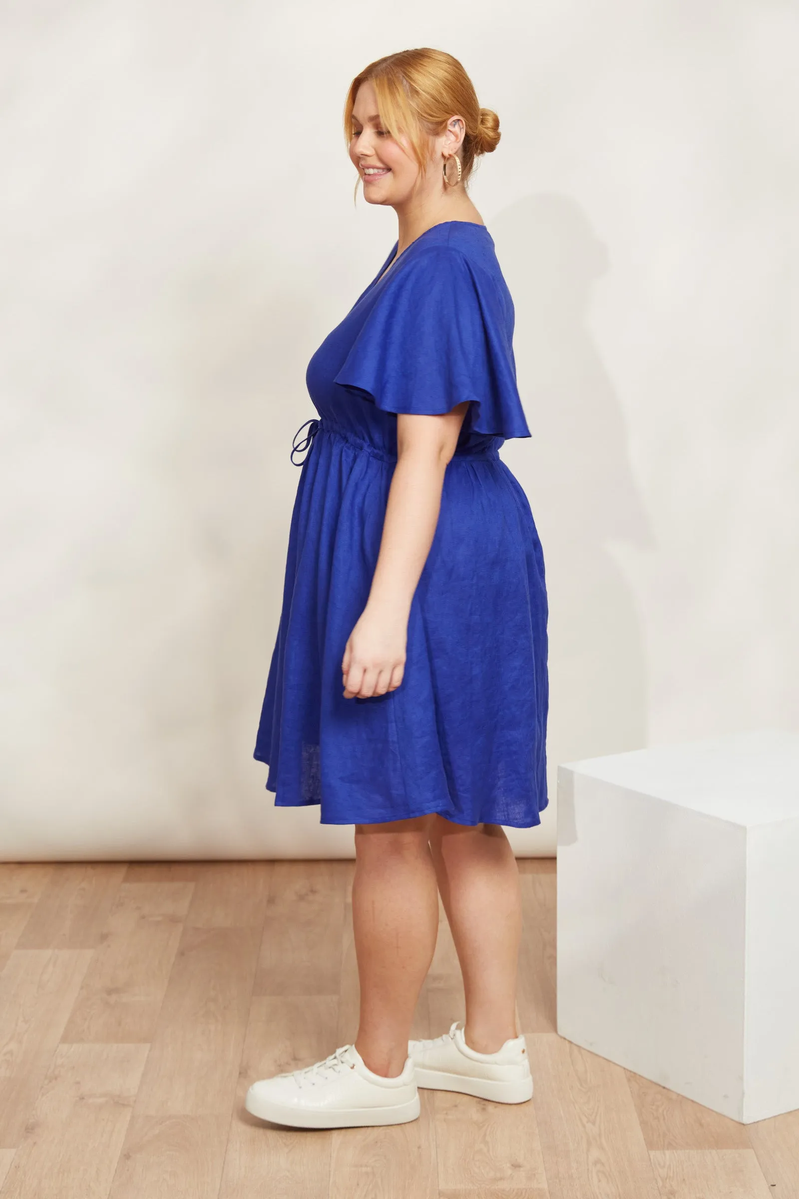 Halcyon Tie Dress - Cobalt