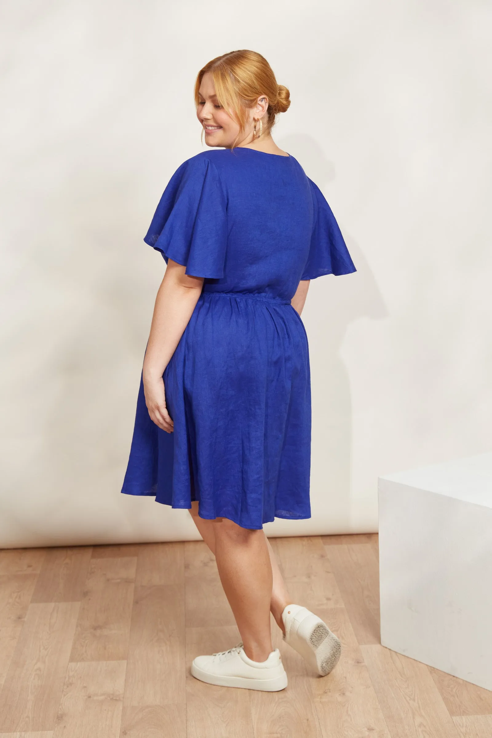 Halcyon Tie Dress - Cobalt