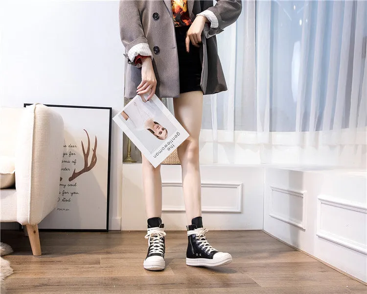 High top sneakers / Shoes for Rock lovers / Retro platform Alternative Fashion Unisex Shoes