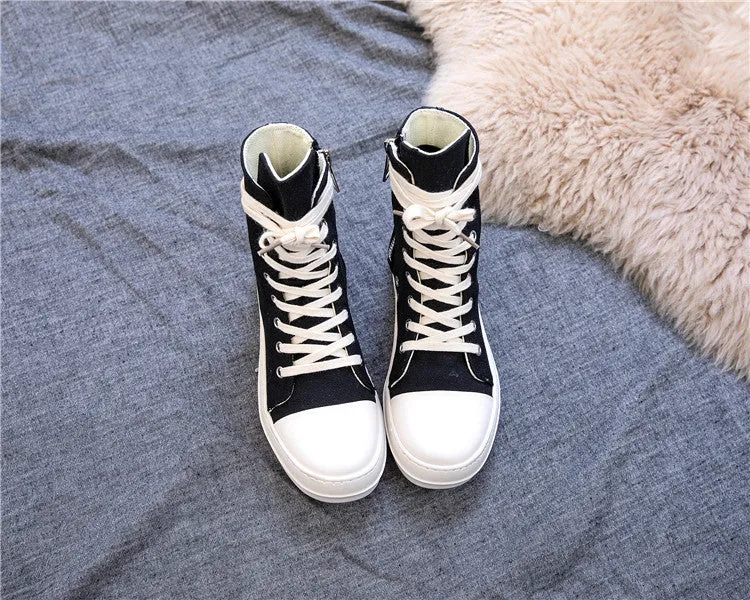 High top sneakers / Shoes for Rock lovers / Retro platform Alternative Fashion Unisex Shoes