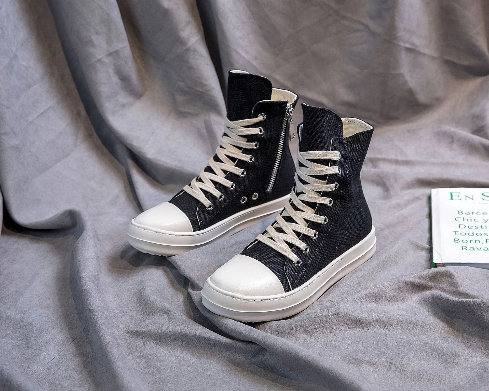 High top sneakers / Shoes for Rock lovers / Retro platform Alternative Fashion Unisex Shoes