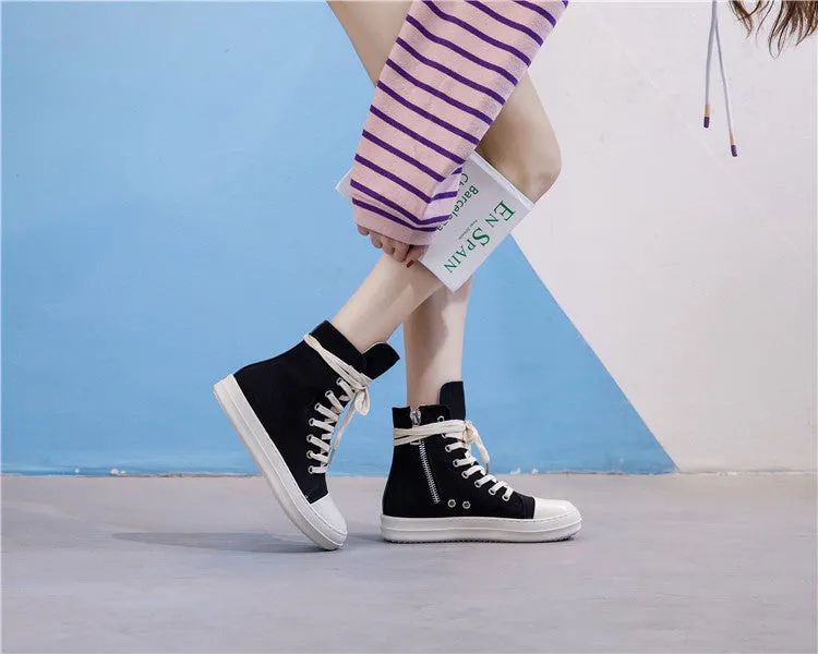 High top sneakers / Shoes for Rock lovers / Retro platform Alternative Fashion Unisex Shoes